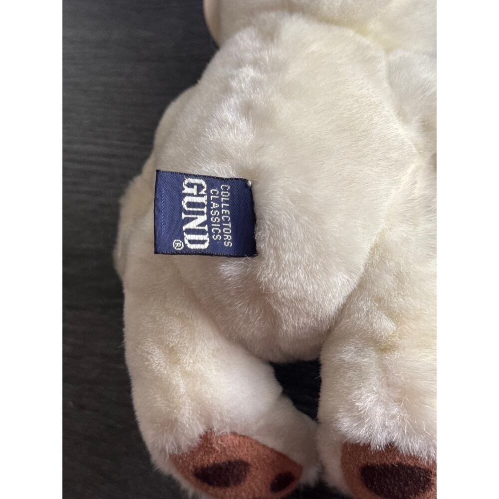 New With‎ Tags Vintage GUND 1983 Cream Ivory Color Teddy Bear Fully Jointed - Picture 7 of 10